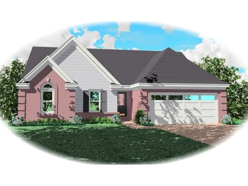 Traditional House Plan Front of Home - Coolidge Grove Ranch Home 087D-0048 - Search House Plans and More