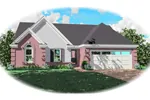 Traditional House Plan Front of Home - Coolidge Grove Ranch Home 087D-0048 - Search House Plans and More