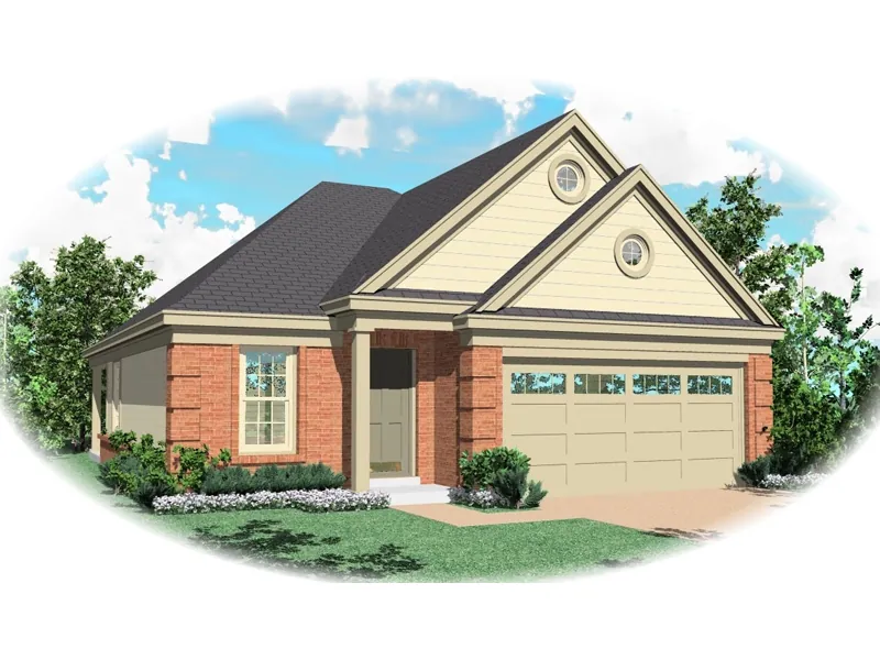 Traditional House Plan Front of Home - Nightingale Country Ranch Home 087D-0049 - Shop House Plans and More