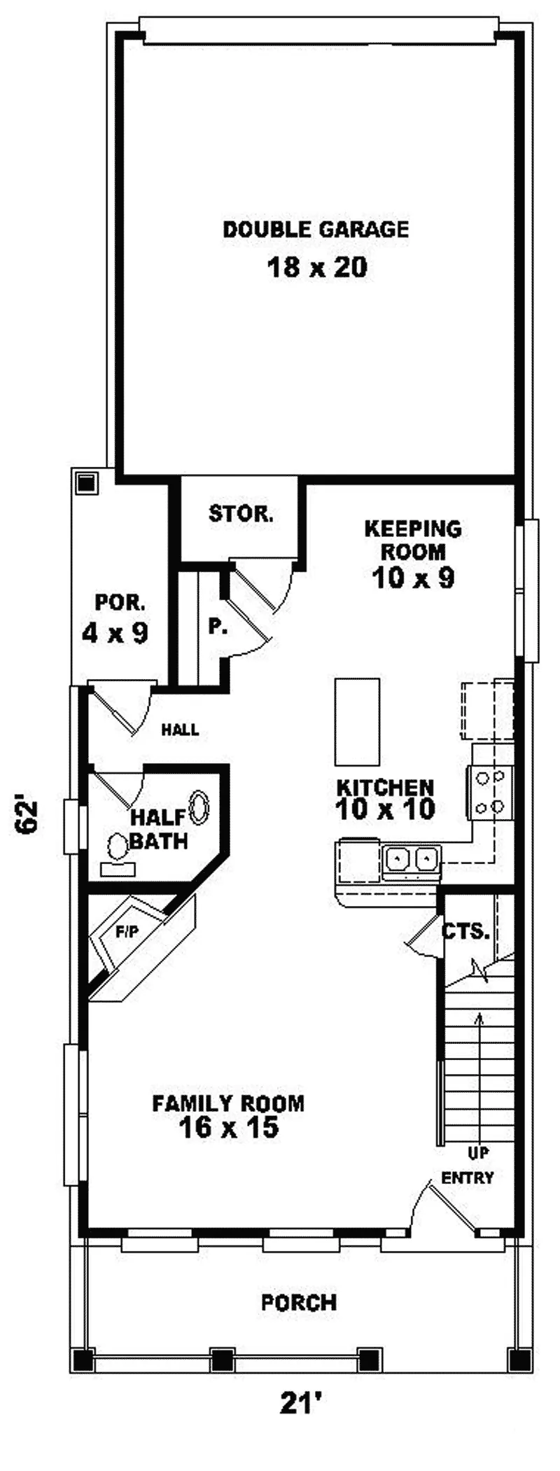 Traditional House Plan First Floor - Surrey Hill Colonial Home 087D-0055 - Shop House Plans and More