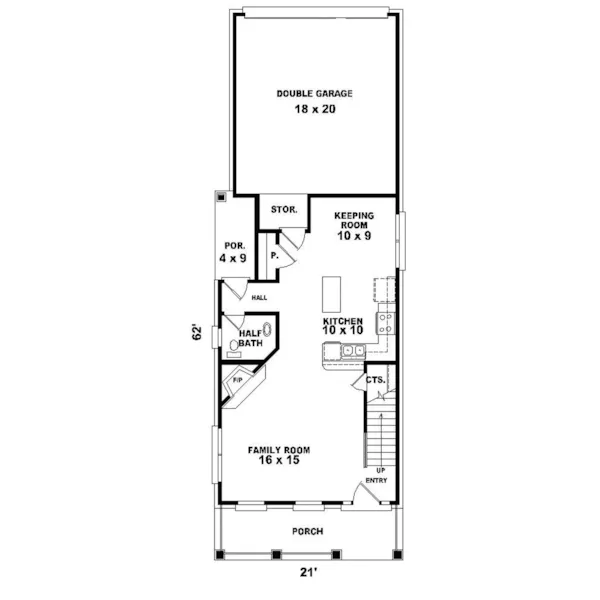 Colonial House Plan First Floor - Surrey Hill Colonial Home 087D-0055 - Shop House Plans and More