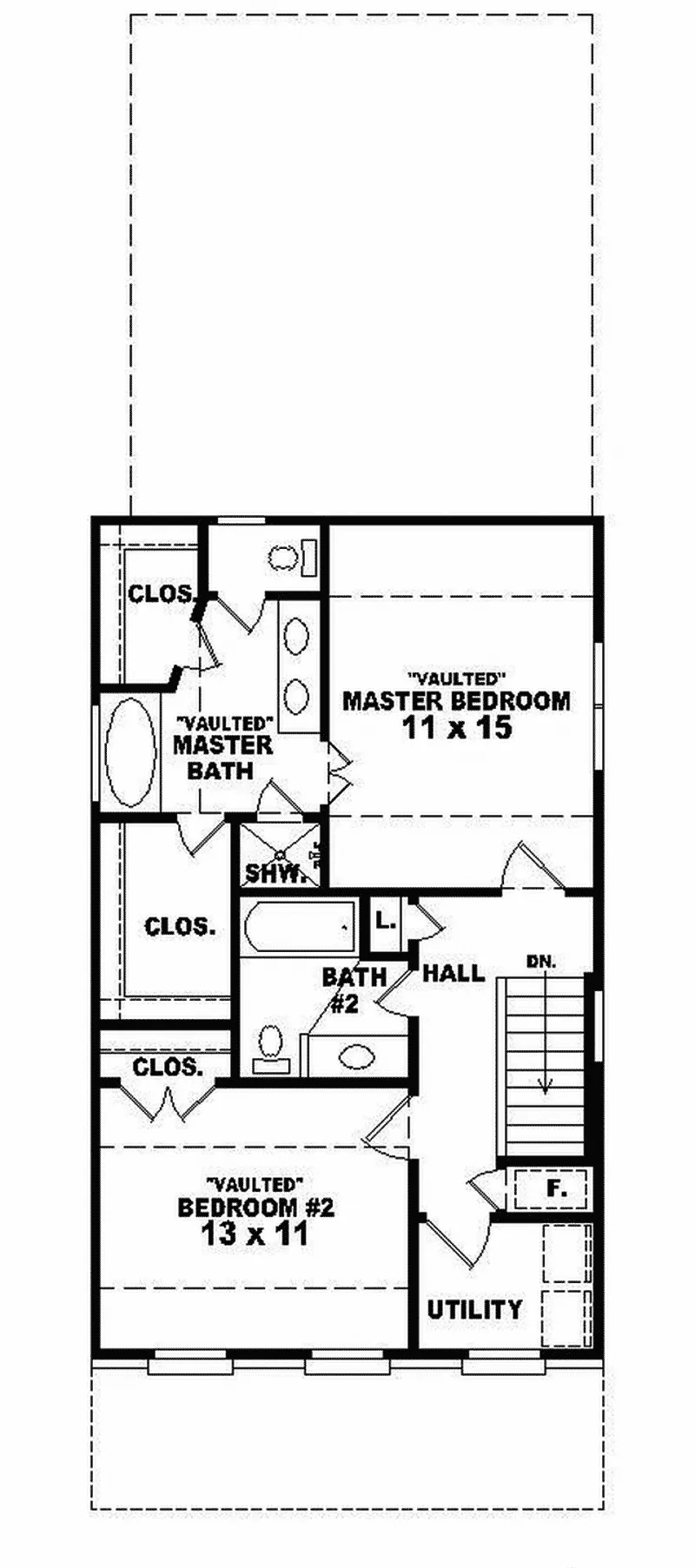 Traditional House Plan Second Floor - Surrey Hill Colonial Home 087D-0055 - Shop House Plans and More