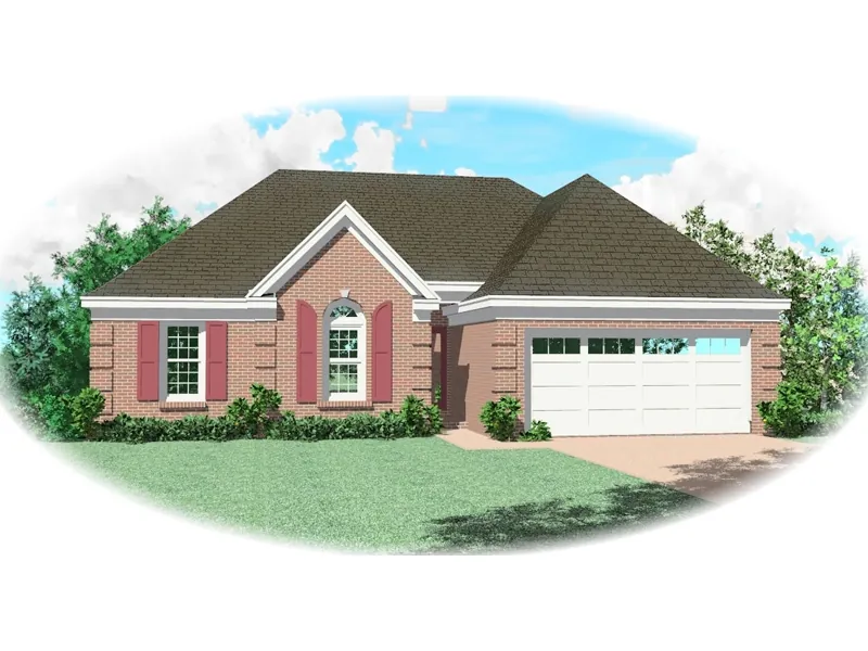 Ranch House Plan Front of Home - Glenhollow Ranch Home 087D-0058 - Search House Plans and More