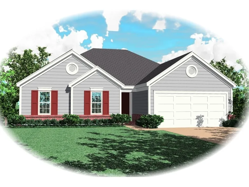 Country House Plan Front of Home - Dittmer Pointe Ranch Home 087D-0064 - Search House Plans and More