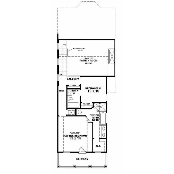 Traditional House Plan Second Floor - Letitia Bay Coastal Home 087D-0070 - Shop House Plans and More