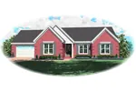 Ranch House Plan Front of Home - Suffolk Place Ranch Home 087D-0074 - Shop House Plans and More