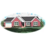 Traditional House Plan Front of Home - Suffolk Place Ranch Home 087D-0074 - Shop House Plans and More