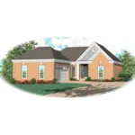 Traditional House Plan Front of Home - Saxton Ranch Home 087D-0076 - Shop House Plans and More