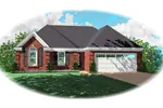 Southern House Plan Front of Home - Elm Way Traditional Ranch Home 087D-0079 - Search House Plans and More