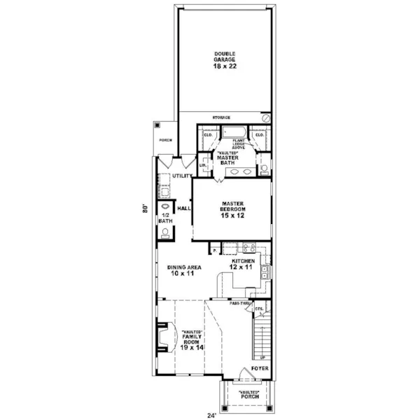 Neoclassical House Plan First Floor - Jill Marie Contemporary Home 087D-0087 - Search House Plans and More