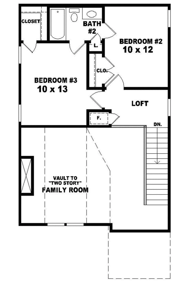 Craftsman House Plan Second Floor - Fontana Park Narrow Lot Home 087D-0088 - Search House Plans and More