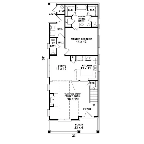 Traditional House Plan First Floor - Mitchell Hollow Country Home 087D-0091 - Shop House Plans and More