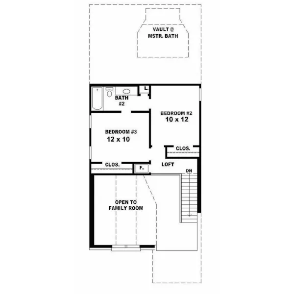 Neoclassical House Plan Second Floor - Jendale Narrow Lot Home 087D-0092 - Search House Plans and More