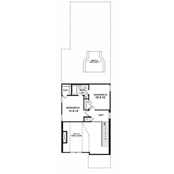 Neoclassical House Plan Second Floor - Havercliff Narrow Lot Home 087D-0100 - Search House Plans and More