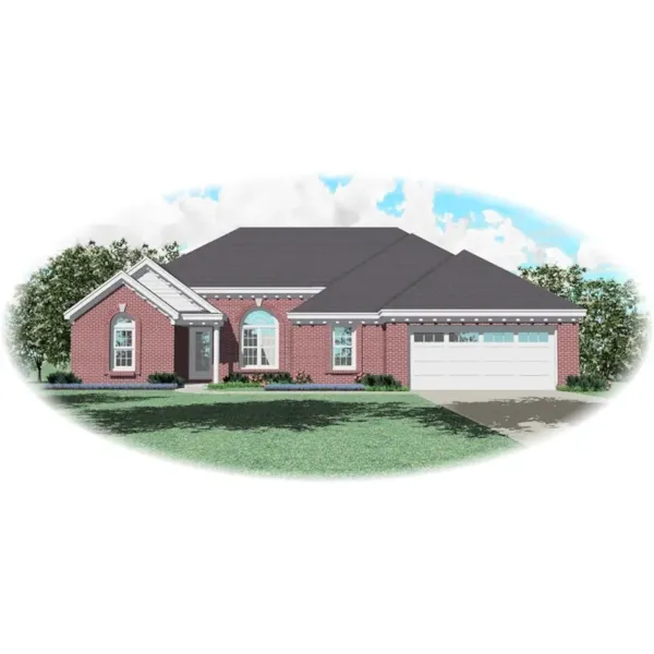 Ranch House Plan Front of Home - Barlow Creek Ranch Home 087D-0103 - Search House Plans and More