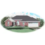 Ranch House Plan Front of Home - Barlow Creek Ranch Home 087D-0103 - Search House Plans and More