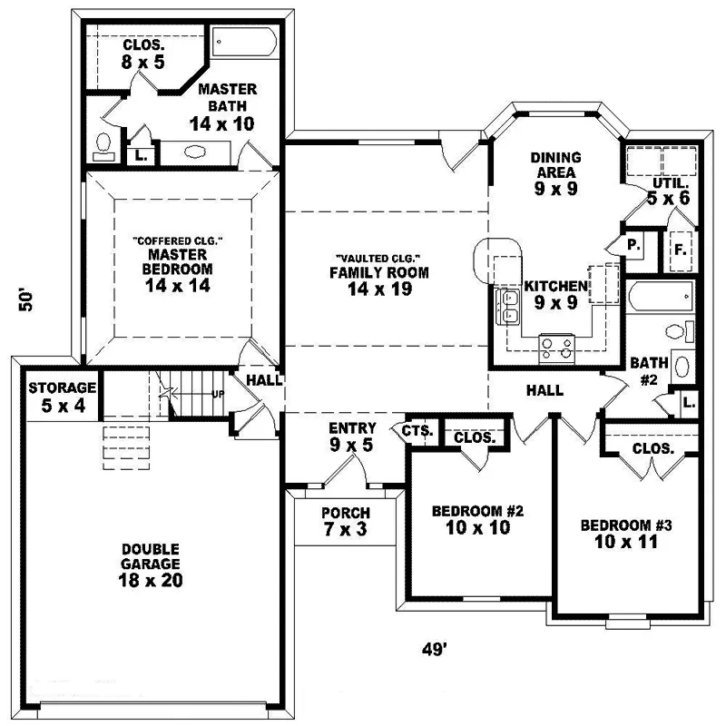 Southern House Plan First Floor - Bartels Creek Traditional Home 087D-0105 - Search House Plans and More
