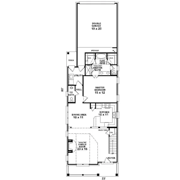 Arts & Crafts House Plan First Floor - Charis Country Home 087D-0106 - Search House Plans and More