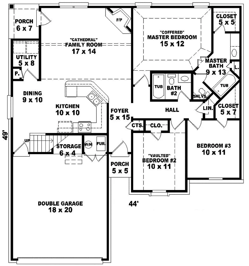 Traditional House Plan First Floor - Francis Ranch Home 087D-0112 - Search House Plans and More