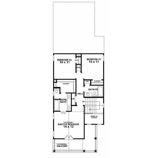 Modern House Plan Second Floor - Vernon Ferry Southern Home 087D-0116 - Shop House Plans and More