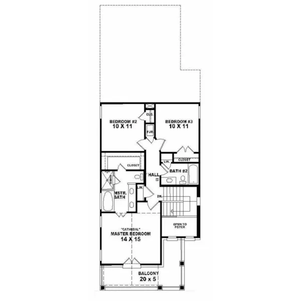 Southern House Plan Second Floor - Kenrick Manor Southern Home 087D-0122 - Search House Plans and More