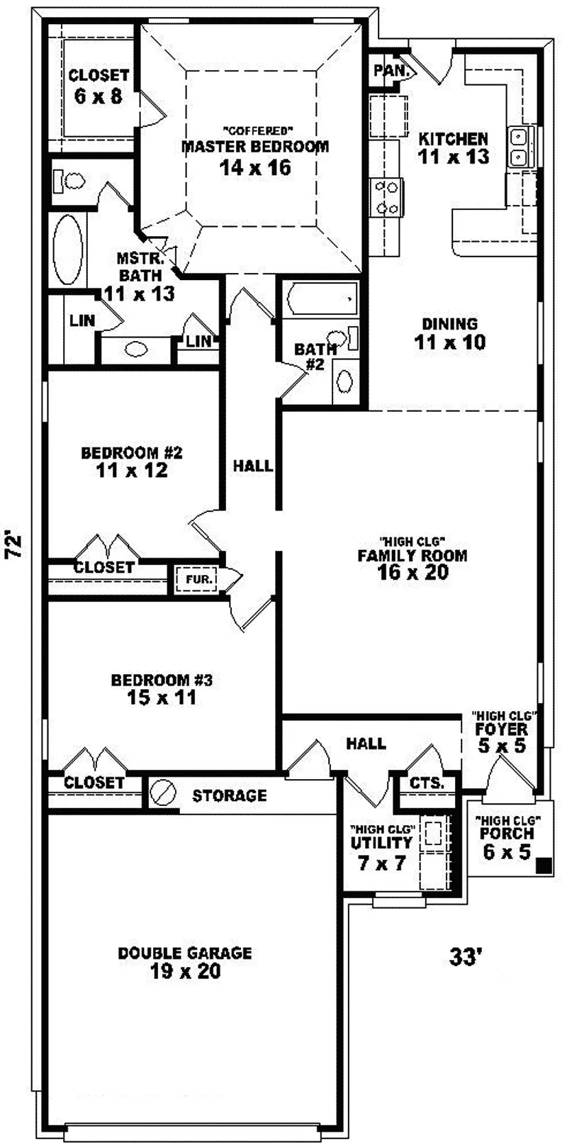 Traditional House Plan First Floor - Haverhill Place Narrow Lot Home 087D-0124 - Search House Plans and More