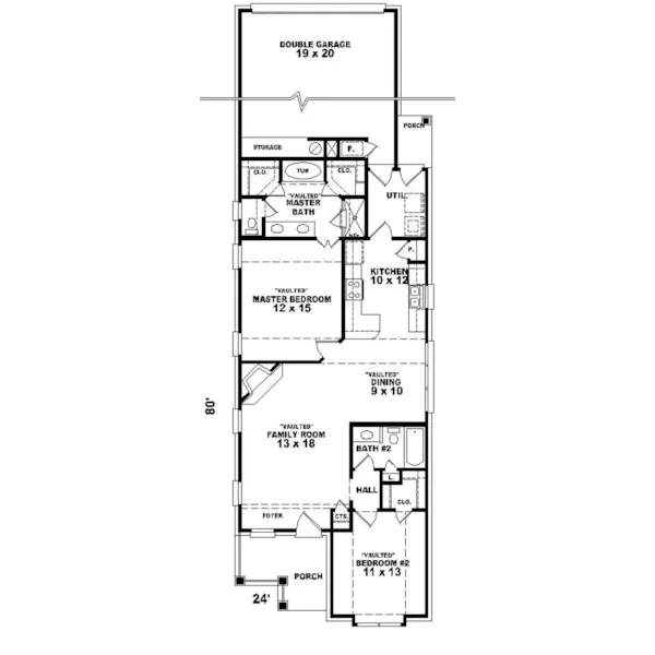 Craftsman House Plan First Floor - Featherstone Country Home 087D-0125 - Search House Plans and More