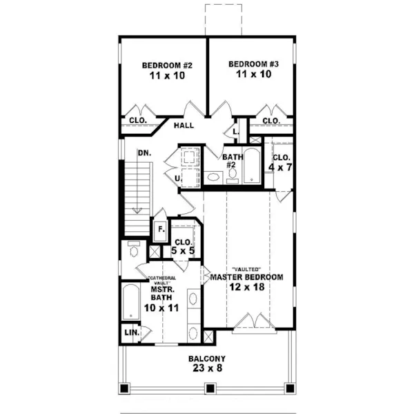 Southern Plantation House Plan Second Floor - Pinehurst Southern Home 087D-0129 - Shop House Plans and More