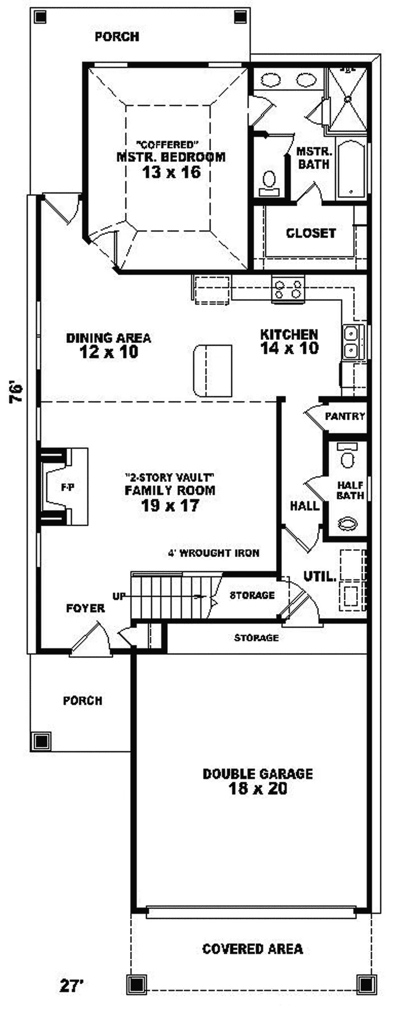 Vacation House Plan First Floor - Boneta Southern Home 087D-0132 - Search House Plans and More