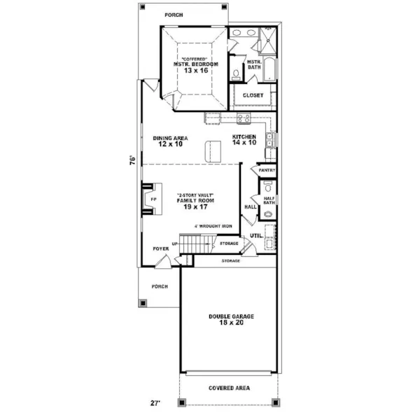 Lake House Plan First Floor - Boneta Southern Home 087D-0132 - Search House Plans and More