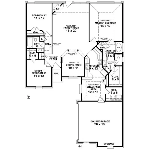 European House Plan First Floor - Elmwood Park Traditional Home 087D-0137 - Search House Plans and More