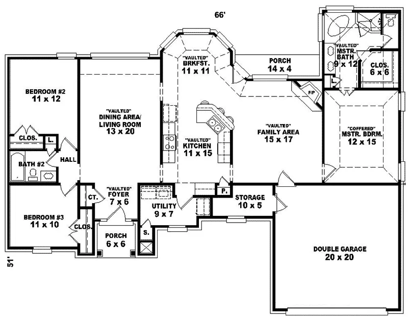 Traditional House Plan First Floor - Bethlehem Ranch Home 087D-0140 - Search House Plans and More
