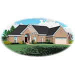 Arched Entry And Brick Siding Gives This Ranch Curb Appeal