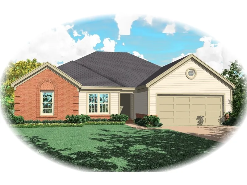 Southern House Plan Front of Home - Gray Hollow Country Ranch Home 087D-0143 - Search House Plans and More
