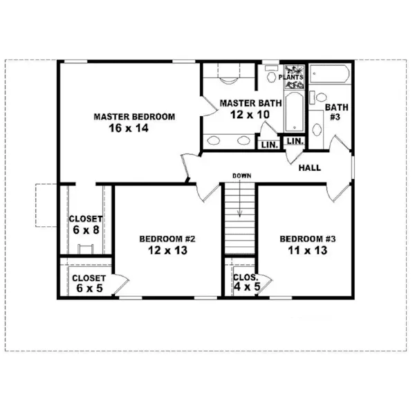 Country House Plan Second Floor - Amaryllis Country Farmhouse 087D-0145 - Search House Plans and More