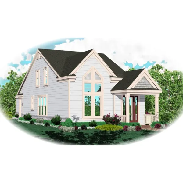 Craftsman House Plan Front of Home - Morgan Acres Narrow Lot Home 087D-0146 - Shop House Plans and More