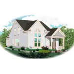 Craftsman House Plan Front of Home - Morgan Acres Narrow Lot Home 087D-0146 - Shop House Plans and More