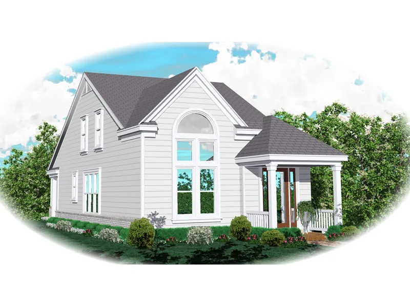 Southern House Plan Front of Home - Peachwood Trail Narrow Lot Home 087D-0148 - Shop House Plans and More