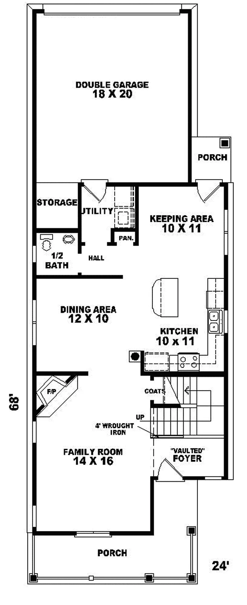 Waterfront House Plan First Floor - Ballard Hill European Home 087D-0149 - Search House Plans and More