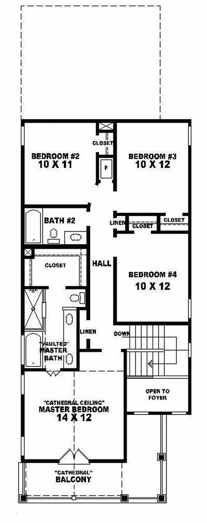 Waterfront House Plan Second Floor - Ballard Hill European Home 087D-0149 - Search House Plans and More