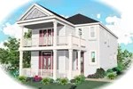 Southern House Plan Front of Home - Ballard Hill European Home 087D-0149 - Search House Plans and More
