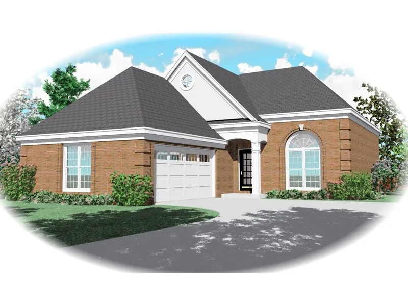 Neoclassical House Plan Front of Home - Shirley Country Home 087D-0151 - Shop House Plans and More