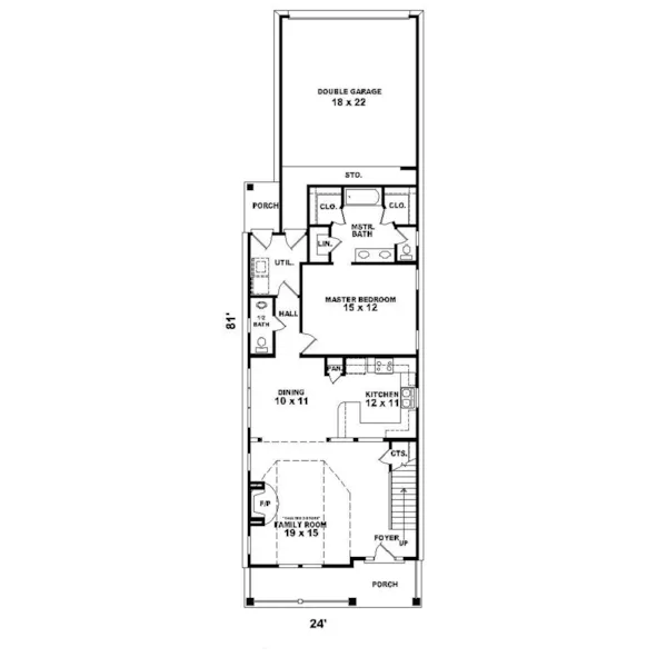 Arts & Crafts House Plan First Floor - Haverleigh Country Home 087D-0165 - Search House Plans and More