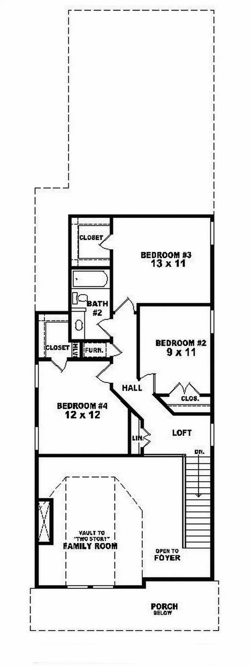 Waterfront House Plan Second Floor - Haverleigh Country Home 087D-0165 - Search House Plans and More