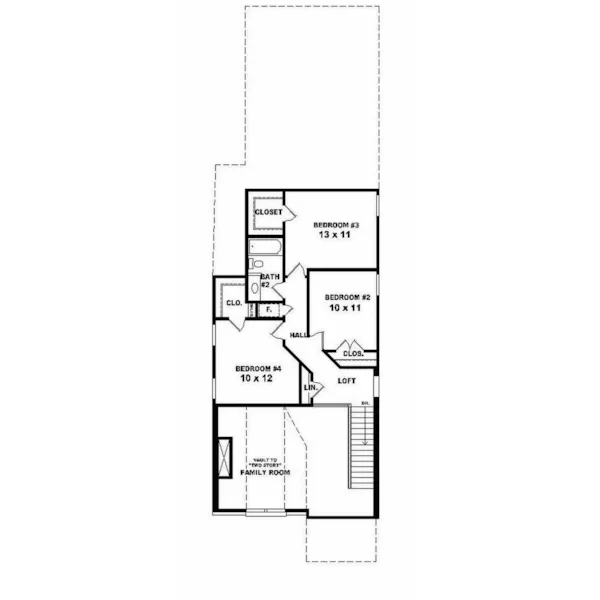 Traditional House Plan Second Floor - Bellmawr Country Ranch Home 087D-0169 - Search House Plans and More