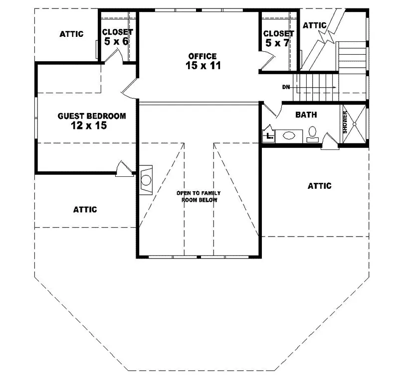 Modern House Plan Second Floor - Brisbane Arts And Crafts Home 087D-0175 - Search House Plans and More