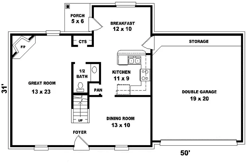 Southern House Plan First Floor - Constantine Hill Colonial Home 087D-0181 - Search House Plans and More