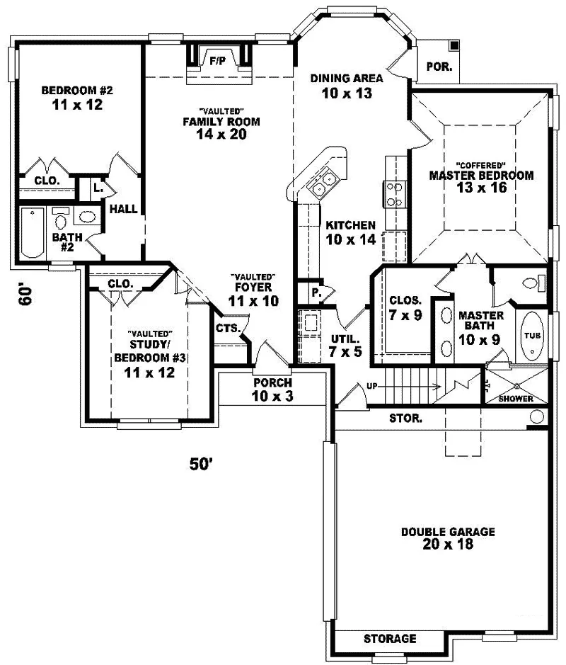 Southern House Plan First Floor - Ashbury Park Traditional Home 087D-0182 - Search House Plans and More