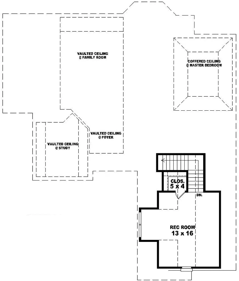 Southern House Plan Second Floor - Ashbury Park Traditional Home 087D-0182 - Search House Plans and More