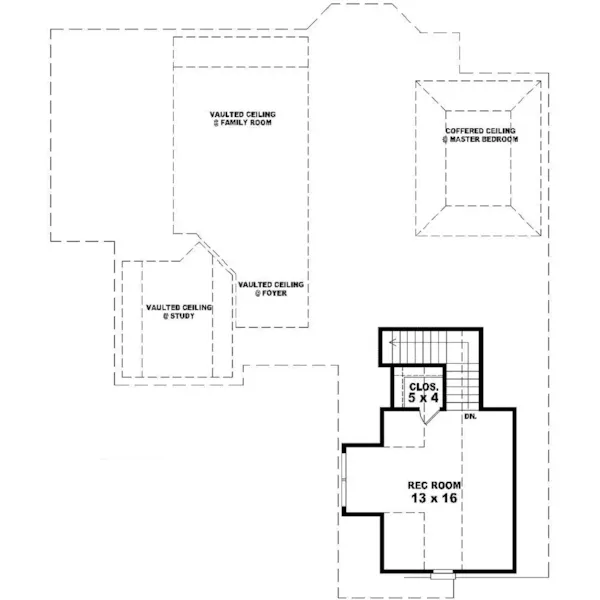 European House Plan Second Floor - Ashbury Park Traditional Home 087D-0182 - Search House Plans and More